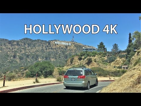 Driving Downtown - Hollywood Sign 4K - USA