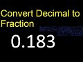Convert 0183 to fraction  how to convert decimals to fractions  convert decimal 0183