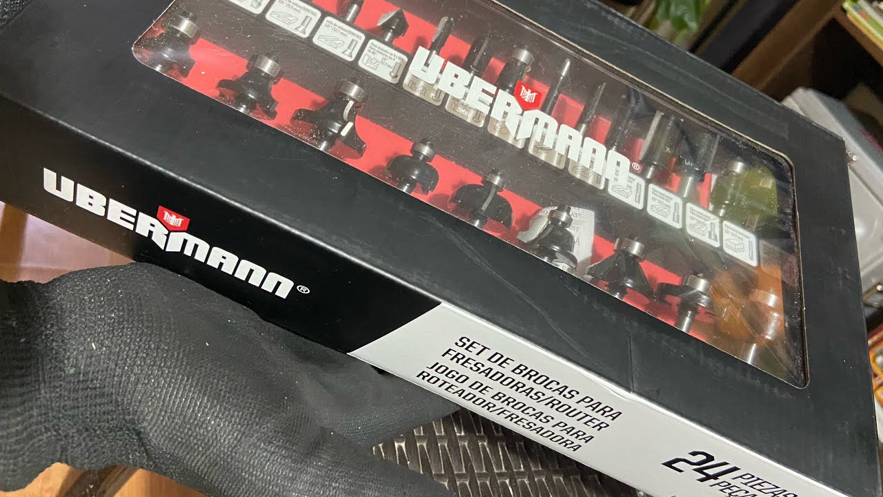 Set de Brocas para Fresadoras / Router 24 piezas (unboxing) Uberman ...