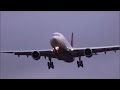 Delta a 330 dl 136 from detroit heavy landing during heavy wind storm oostbaan  spl