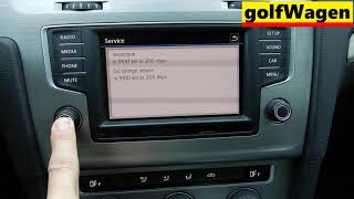 VW Golf 7 activated/deactivated VIN on radio display