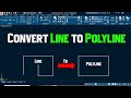 AutoCAD convert Line to Polyline .