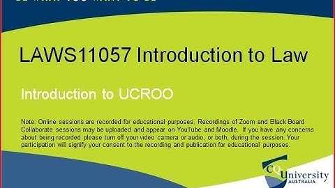 LAWS11057_1 Introduction to Law - welcome to UCROO