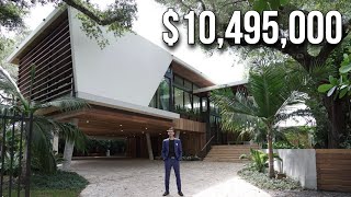INSANE $10,495,000 Miami Tropical Modern Mansion with a REVERSED 2-STORY LAYOUT!!
