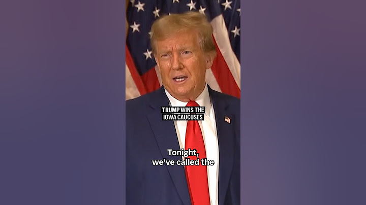 Trump wins the 2024 Iowa caucus
