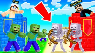 INSANE 2v2 Mob Base Defense in Minecraft