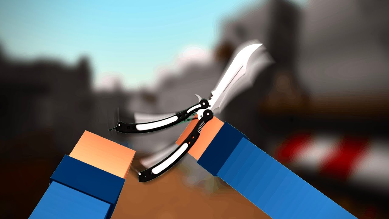 Combat Knife Themed BALISONG in Krunker.io..