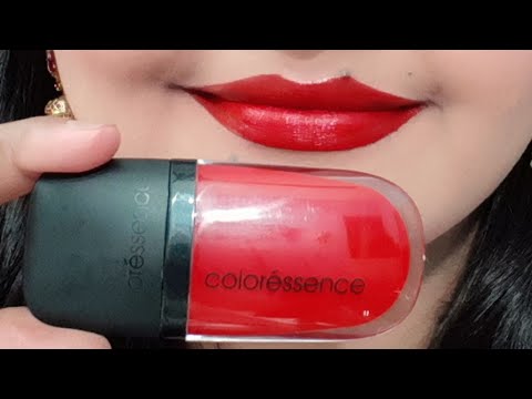 Coloressence intense liquid lipcolor shade siren red review | affordable bridal red lipstick |