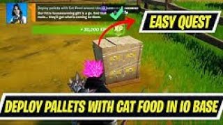 Fortnite - Legendary Quest - Deploy Pallets With Cat Food Around The IO Base screenshot 2