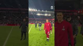 LIVERPOOL'S DARWIN  CELEBRATES AFTER THEIR GAME WITH MANCHESTER UNITED #liverpoolvsmanchesterunited