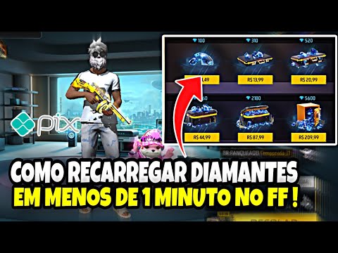 COMO RECARREGAR DIAMANTE NO FREE FIRE - GANHAR BÔNUS 110% NO RECARGA JOGO FREE  FIRE 