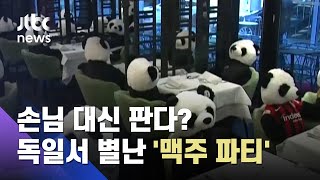 판다 인형들의 맥주 파티? 독일 식당 특이한 광경, 알고보니 / JTBC 사건반장