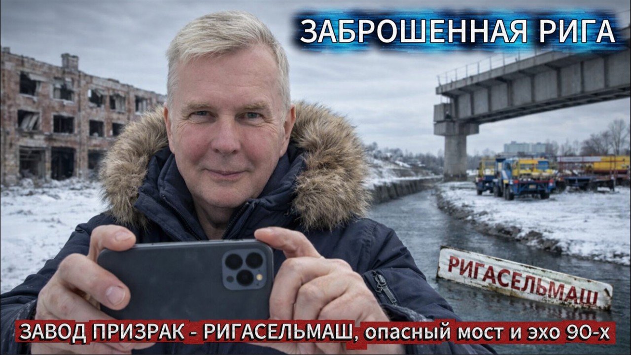 РИГАСЕЛЬМАШ: заброшенный завод, опасный студенческий мост и 90-е не отпускаю.. Рига.