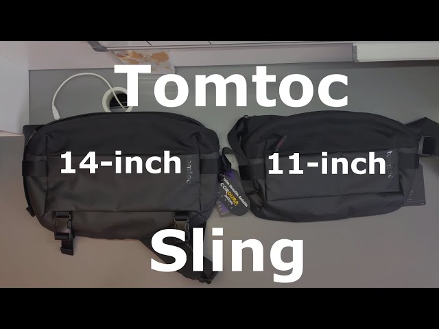 Tomtoc Sling Bag 11-inch and 14-inch comparison