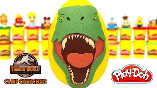 Ovo Surpresa Gigante Jurassic World Acampamento Jurássico em Português Brasil Massinha Play Doh