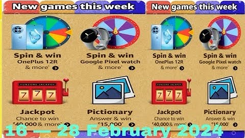 Amazon New Games This Week Quiz Answer Today | Amazon Celebrities Pictionary Answer Today | 16 Feb