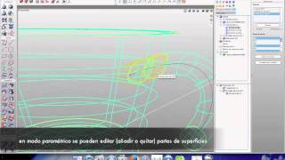 intersectar y dividir superficie Solidthinking Evolve