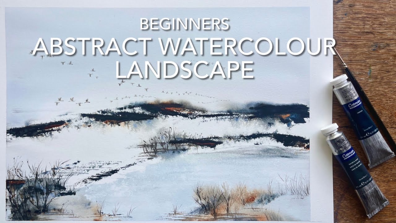 SIMPLE BEGINNERS Techniques for Loose Watercolour Landscape Painting, Semi-Abstract Watercolor Demo