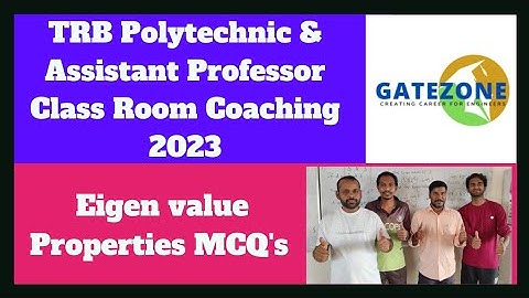 TRB Poly & Asst Prof Coaching-2023 | ECE, EEE, MECH, CSE, ICE | Eigen Value Properties Based MCQ