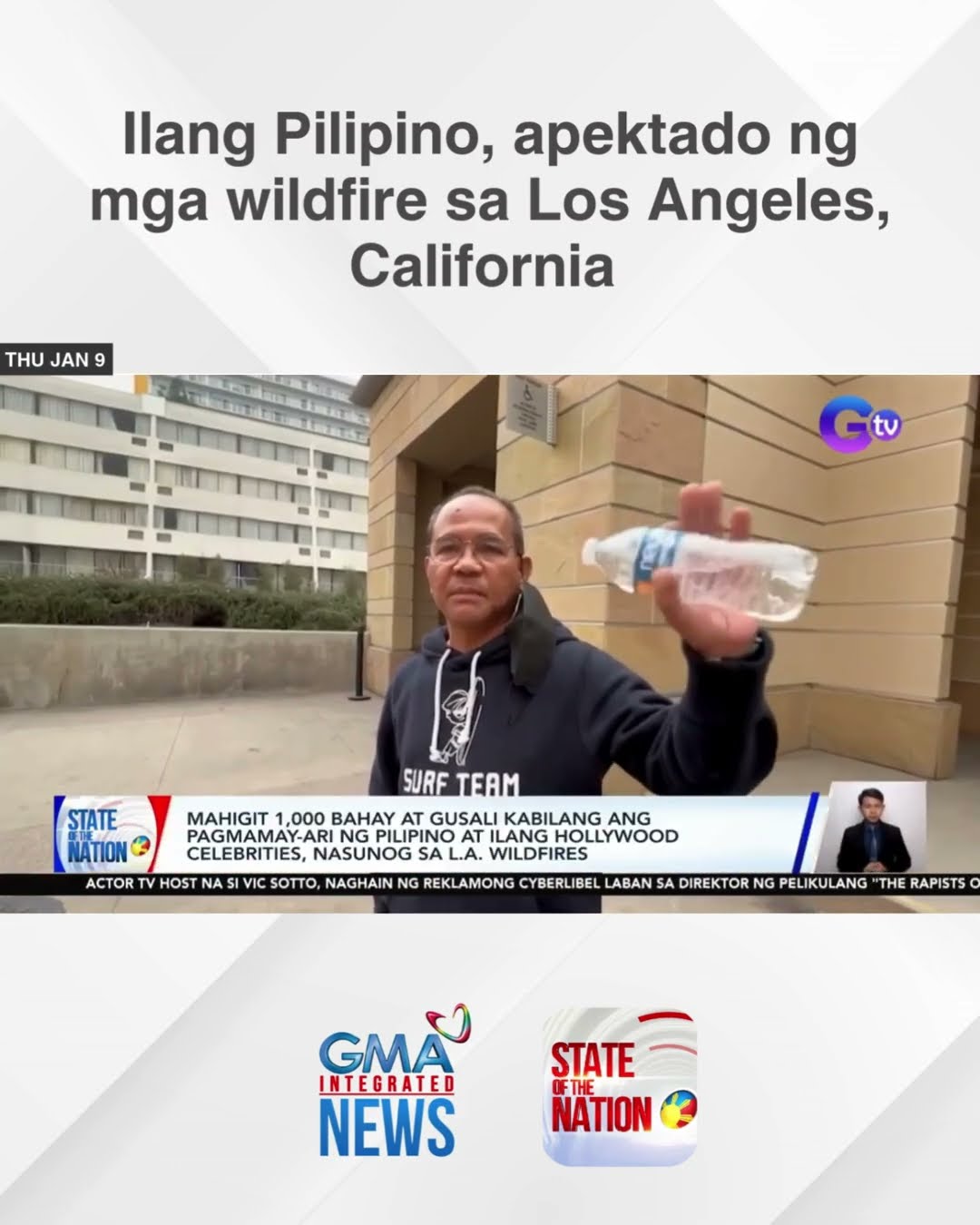 Ilang Pilipino, apektado ng mga wildfire sa Los Angeles, California | SONA