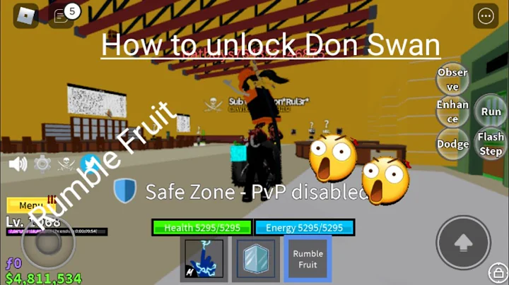 How to unlock Don Swan  Blox Fruits  I got Rumble ...