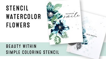 Layered Stencil Watercolor Flowers | Altenew Beauty Within
