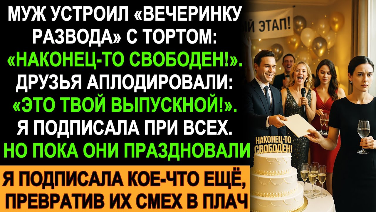 Муж устроил «вечеринку развода», но я подписала кое-что ещё… их смех обернулся слезами!