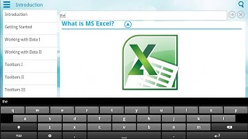 Demo of  Learn Excel 101 app on Android Tablet