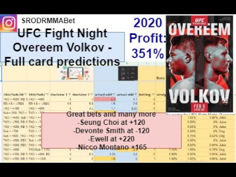 Ufc Fight Night 184 Volkov Vs Overeem Overeem Vs Volkov Picks Bets Predictions Breakdowns Youtube