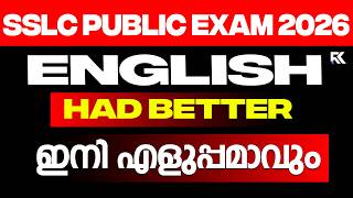 Sslc English Public Exam Grammar Part - Had Better Most Important Question Rk Nex
