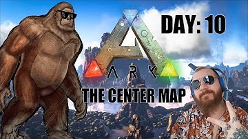 Day:10 Ark:Survival Evolved. Center map. Finding Bigfoot (gigantopithecus)