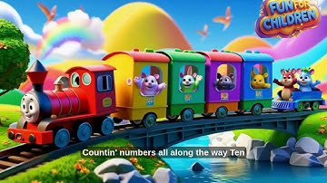 Magic Numbers Train Adventure Song | Learn 1 to 10 with Animals | Kids Learning Video