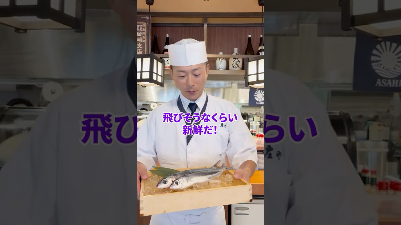 旬のトビウオを姿造りにします🐟
