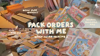 asmr packing orders for my small business // no music or talking