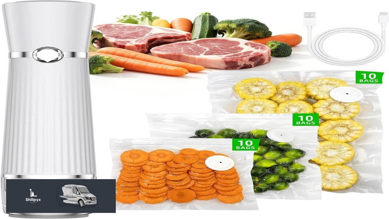 Vacuum Sealer for Food Handheld Saver Compact Vacuum Sealer Machine with 30