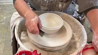 How to throw a double rimmed bowl on the pottery wheel by Karen O'Lone-Hahn 73 views 2 years ago 6 minutes, 5 seconds