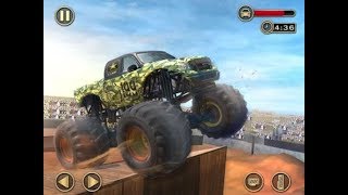 Игра на андроид. Гонки на выживание/Fearless Army Monster Truck Derby Stunts/Android GamePlay FHD screenshot 1