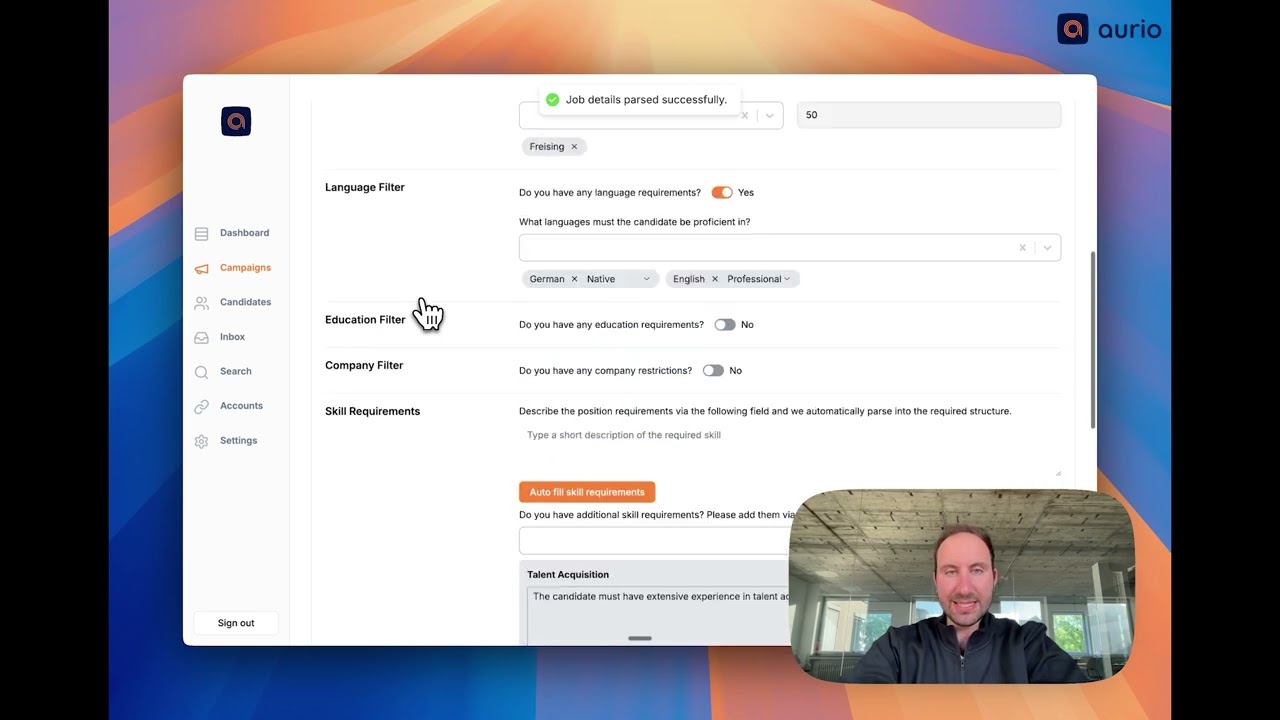 aurio: Automatisiertes Active Sourcing
