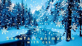 Create this stunning snowfall animation with css : CSS advance animations