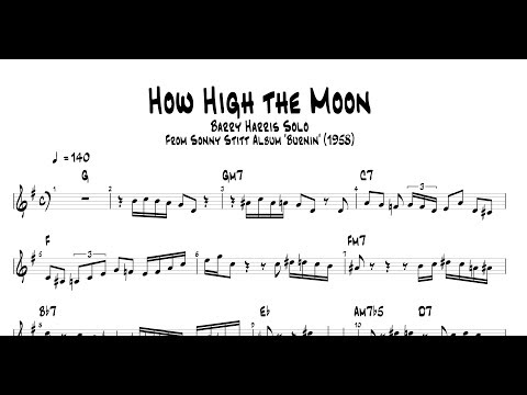 Barry Harris Transcription - How High The Moon (1958)