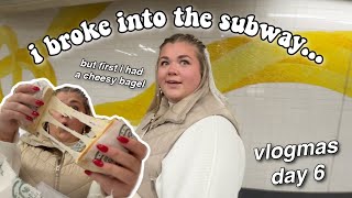 a day in my life in NYC...i broke into the subway & i had the cheesiest bagel | VLOGMAS DAY 6