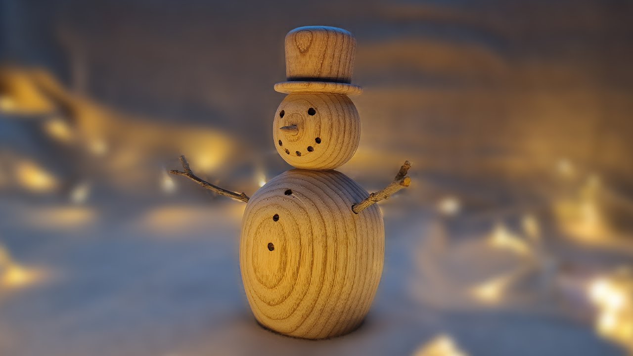 Превращаем деревянного снеговика — уютный рождественский декор своими руками