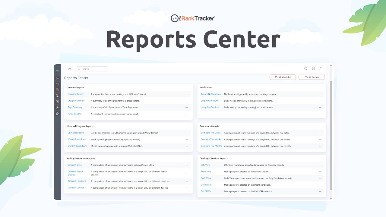 Reports Center - ProRankTracker's Tutorials