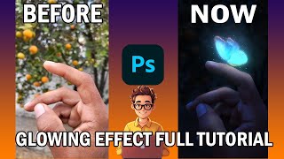 GLOW EFFECT IN PHOTOSHOP I FULL TUTORIAL WITH AI VOICE- EXPLAINING IN DETAIL #photoshop