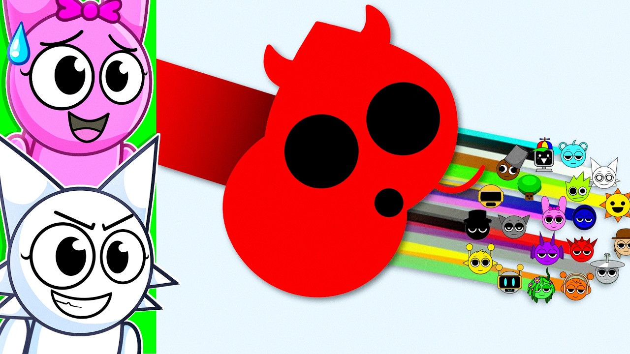 SPRUNKI vs EVIL WORM!!! (Marble Race)
