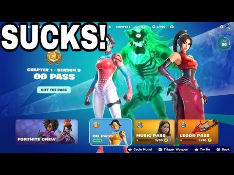 FULL Fortnite OG CH1 SEASON 9 BATTLEPASS SHOWCASE! 😁 (CONTROVERSIAL)  