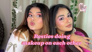 Makeup on each other💞 Besties, makeup, chitchat etc.