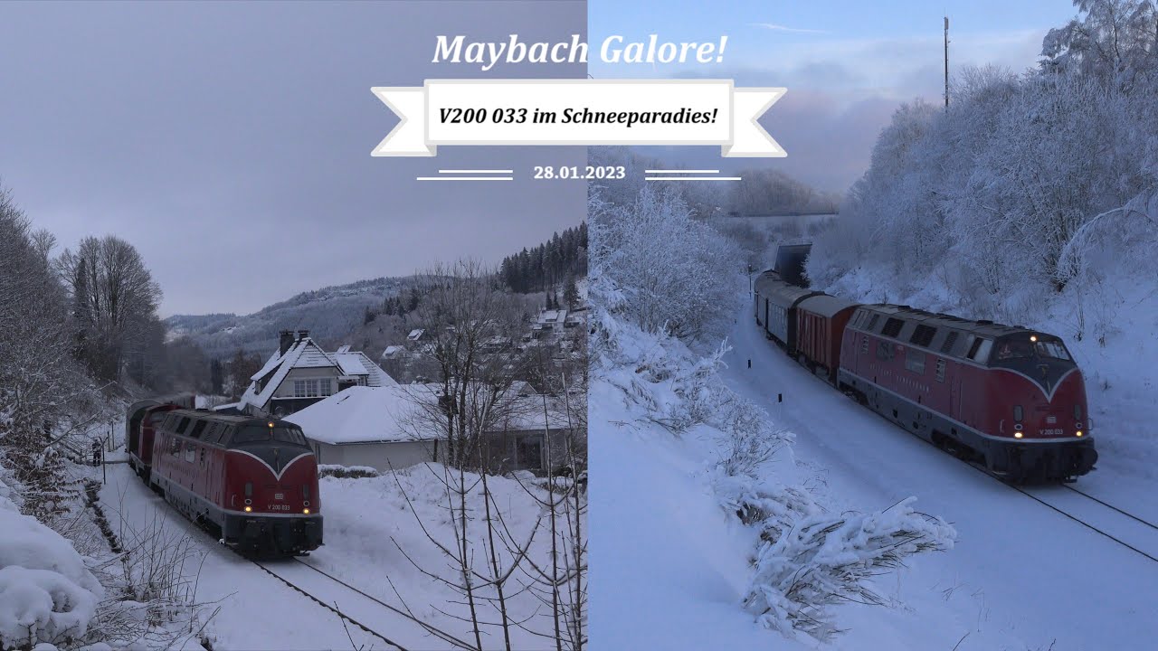 Maybach Galore! V200 033 & 212 079 im Schneeparadies Winterberg.