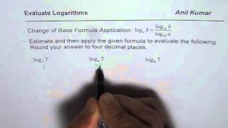 Estimate and Calculate Log Expression Using Change of Base Formula