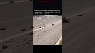 China’s high speed road sweepers are designed to clean highways at up to 80 km #china #technology